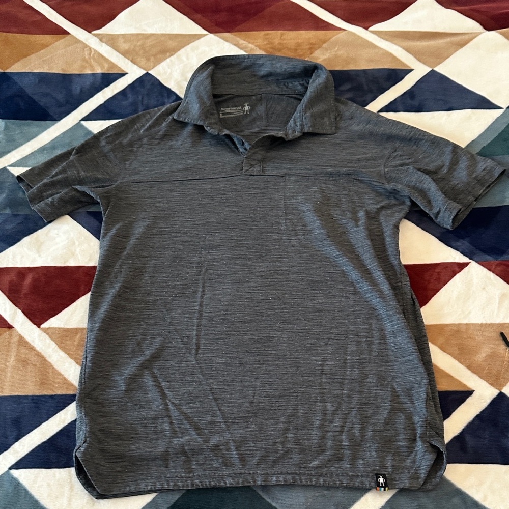 Men's Smartwool Gray Polo Shirt